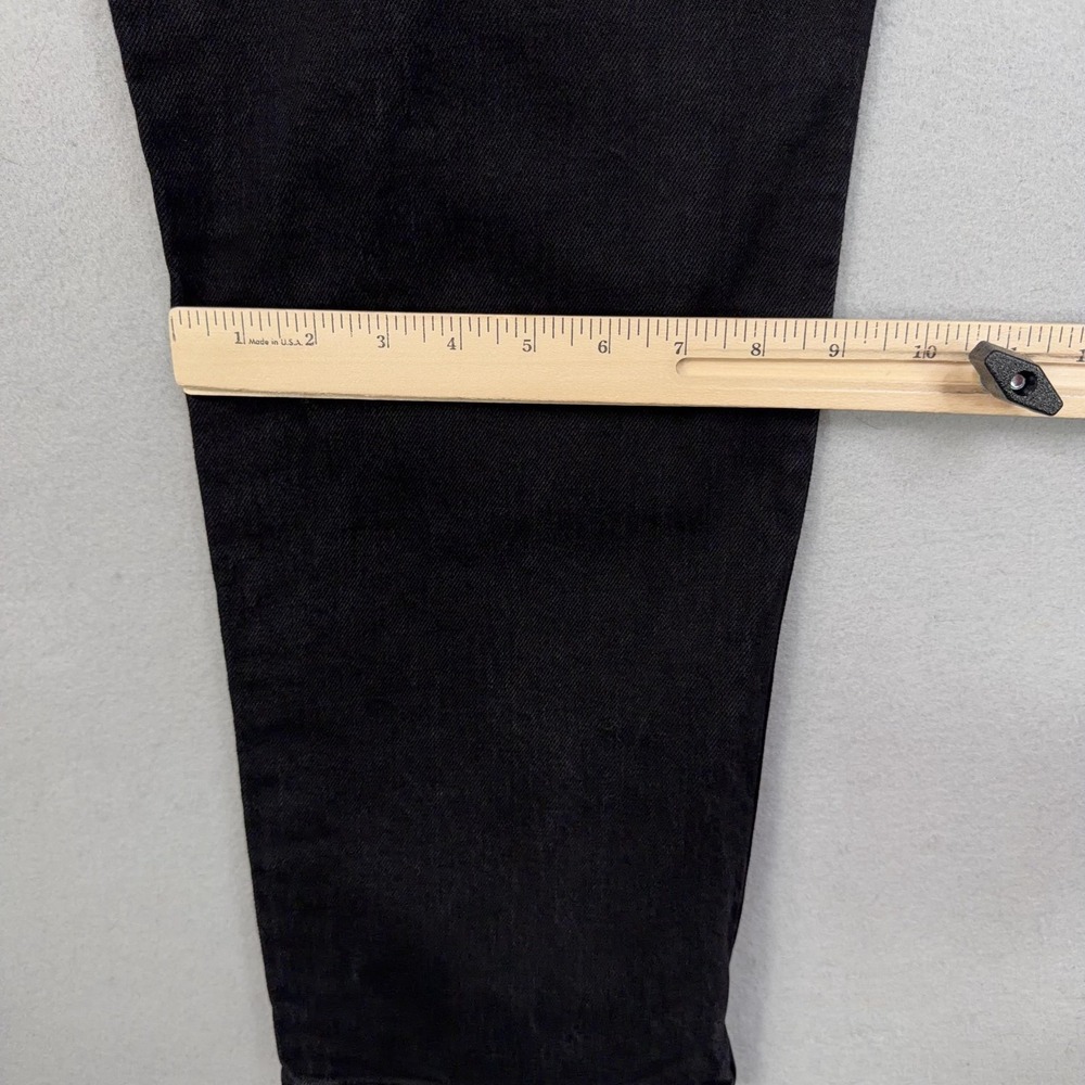 Abercrombie Fitch Jeans Womens 14 Black 90s Curve Love Straight High Rise 32 - Picture 11 of 15